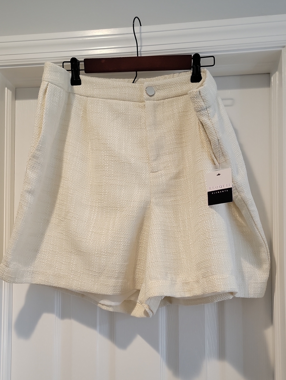 Eloquii Elements Ivory Tweed Dress Shorts Size 18 NWT
